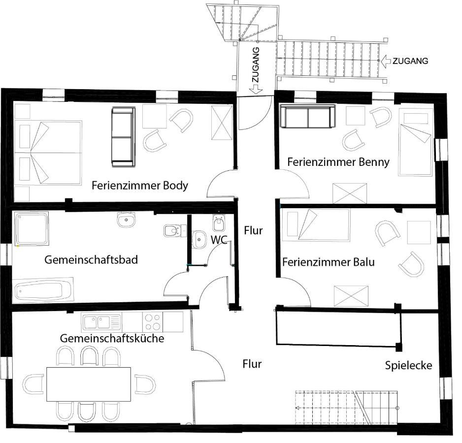 Pferdehof Am Burgsberg, Ferienzimmer, Monteurzimmer Seifhennersdorf Ngoại thất bức ảnh